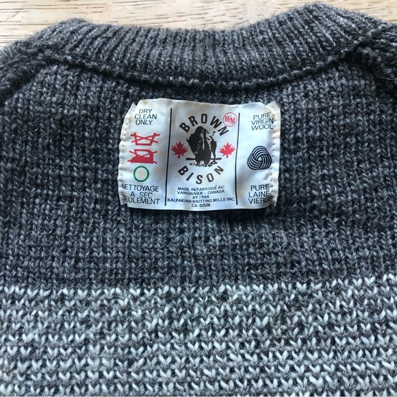 Stunning Vintage Fair Isle Snow flakes Nordic style virgin wool sweater size M - Picture 8 of 9